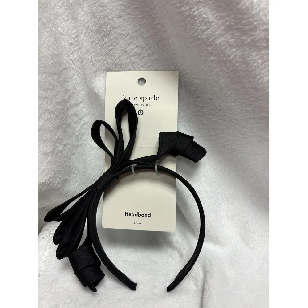 NWT Kate Spade New York x Target Black Oversized Bow Headband Limited Edition